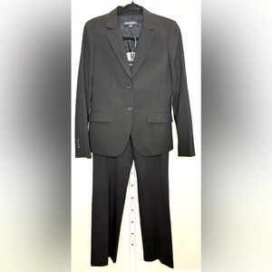 Women’s Brooks Brothers 346 Black Classic Fit Pant Suit Set Size 6 Tellegno 1900